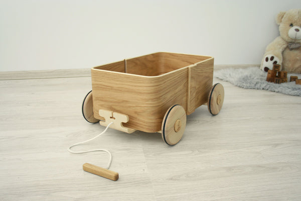 Toddler Walker Wagon - Model B - Oak
