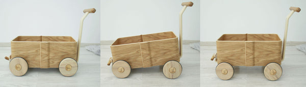 Toddler Walker Wagon - Model B - Oak